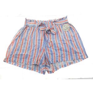 Jolie & Joy MultiColored Striped Tie Belt Shorts - Women's Plus Size 2X - Chic